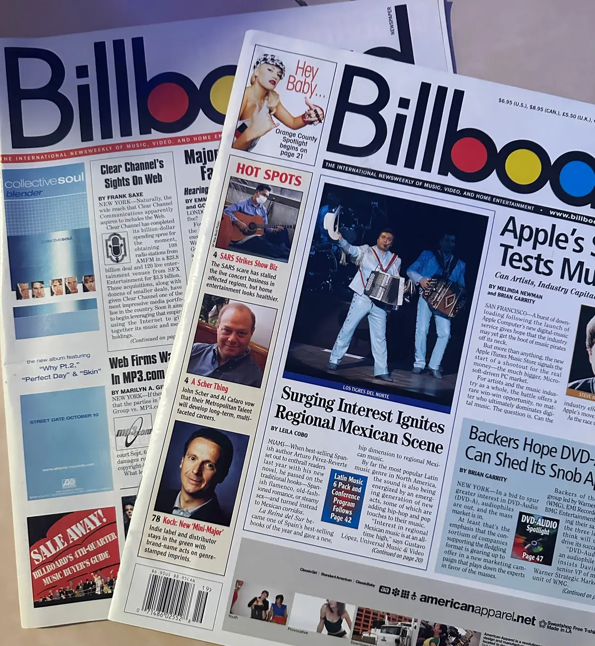 Two Billboard Magazines Featuring Madonna At The #1 Spot For Music And American Life Albums - Us Orders Only 1