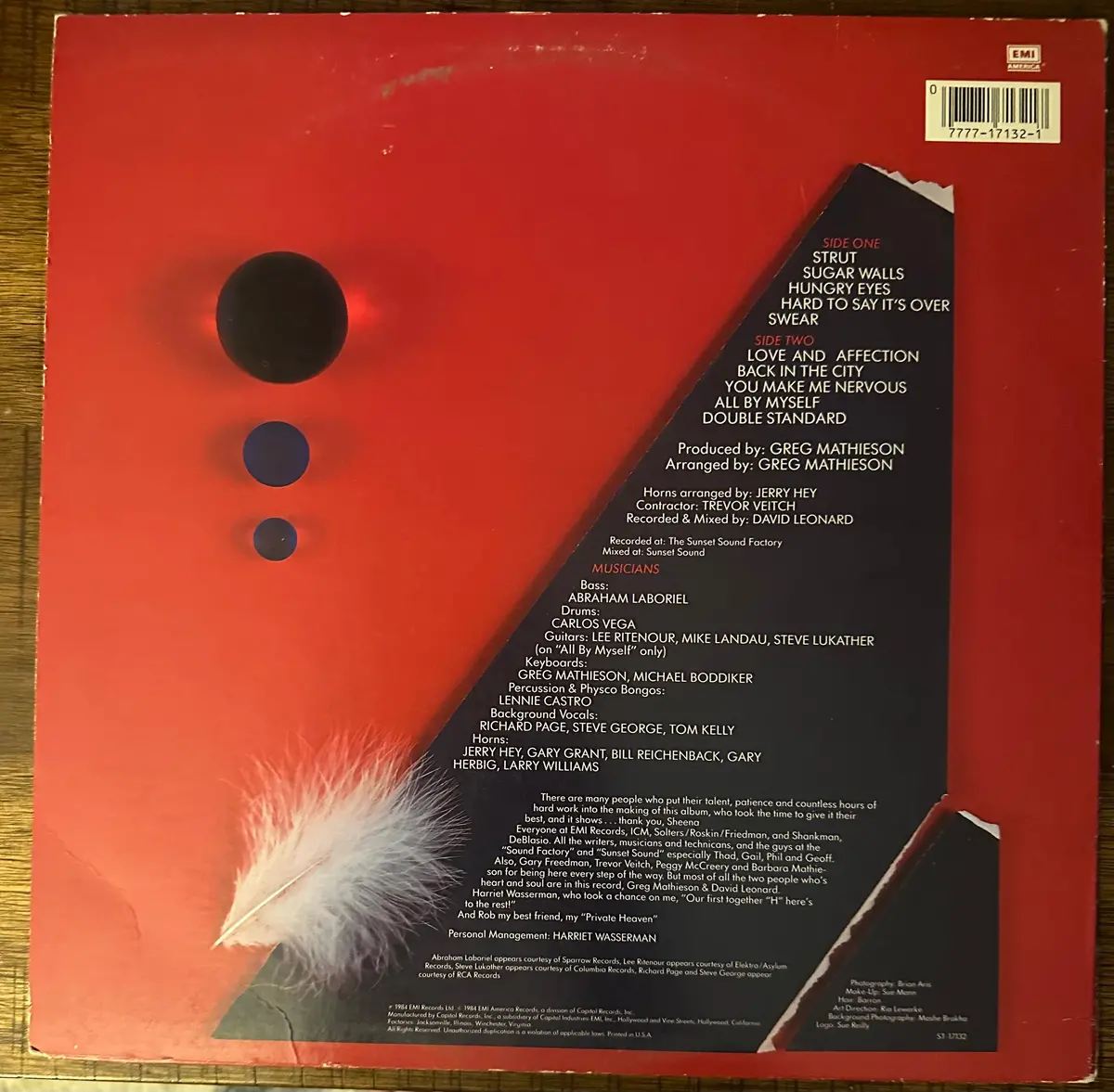 Sheena Easton - A Private Heaven '84 Lp Vinyl Used 2