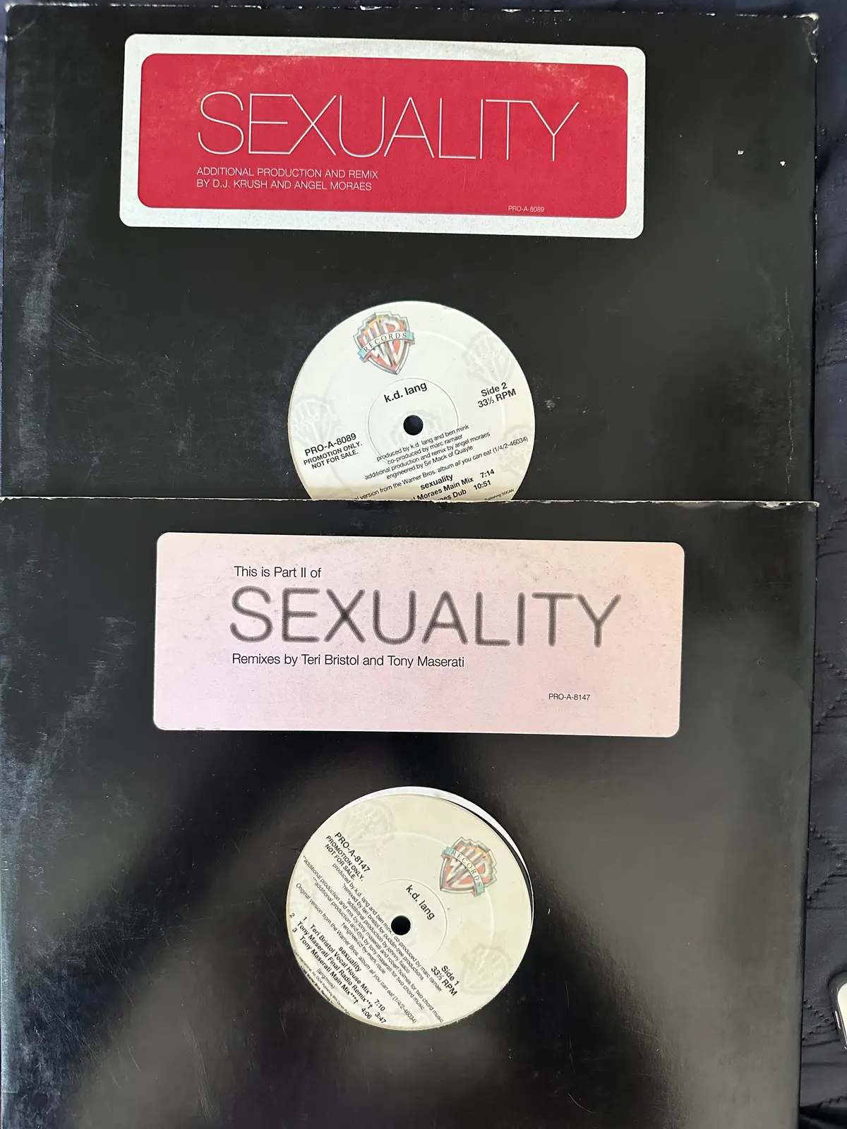 K.D. Lang  - Lp 12” Singles Sexuality: The Remixes 2 Promo Vinyl 1