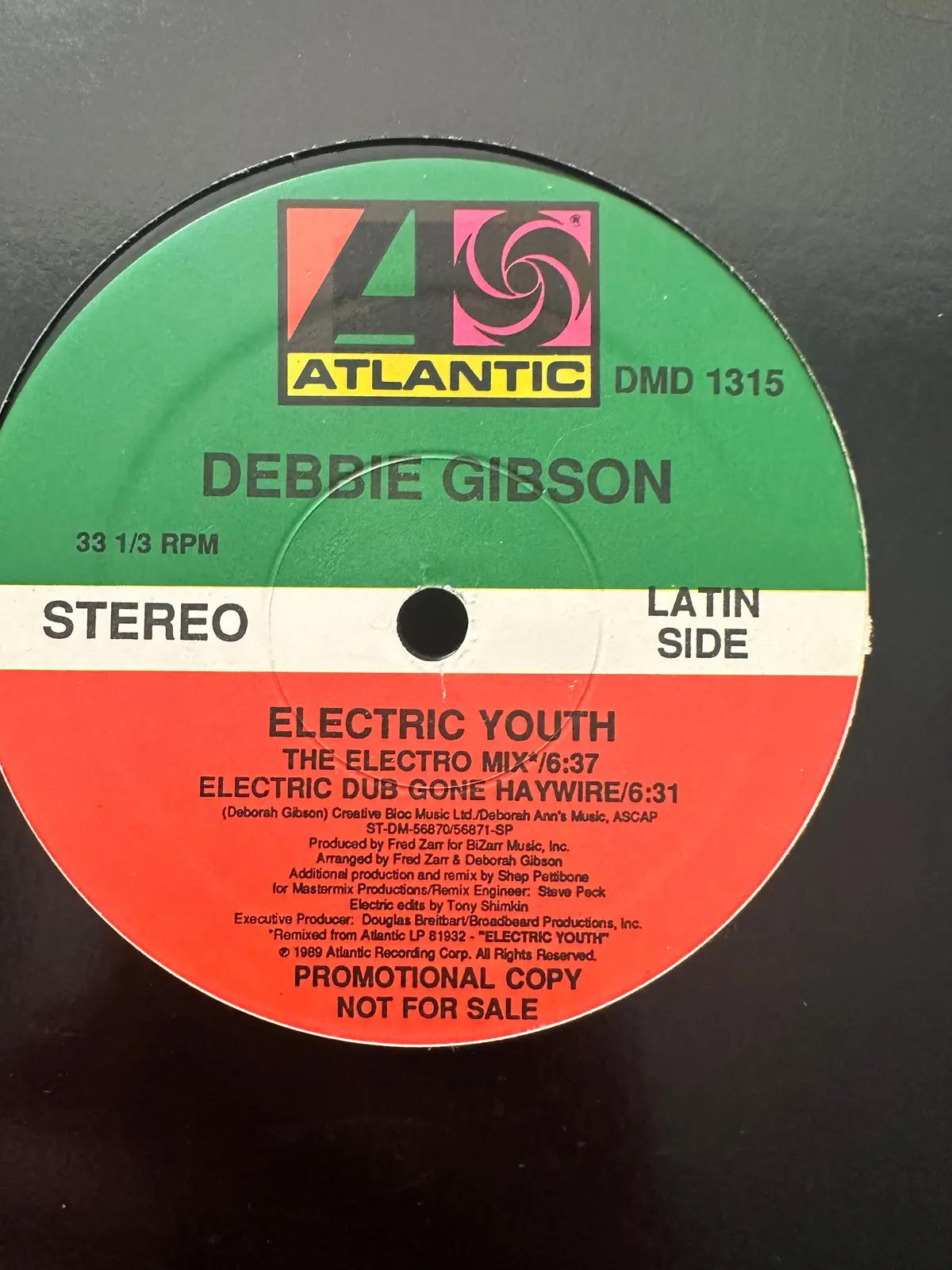 Debbie Gibson - Electric Youth - Promo 12” Lp Single Vinyl Used 2