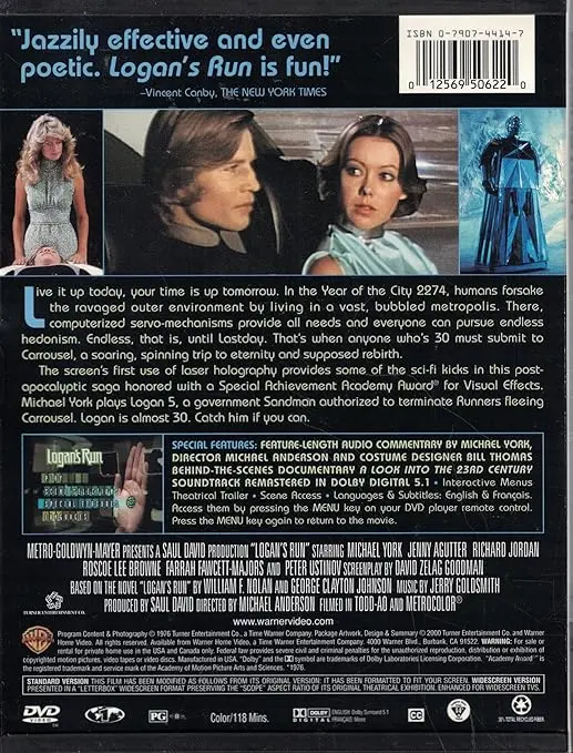 Logan's Run Dvd (Farrah Fawcett) Used 2