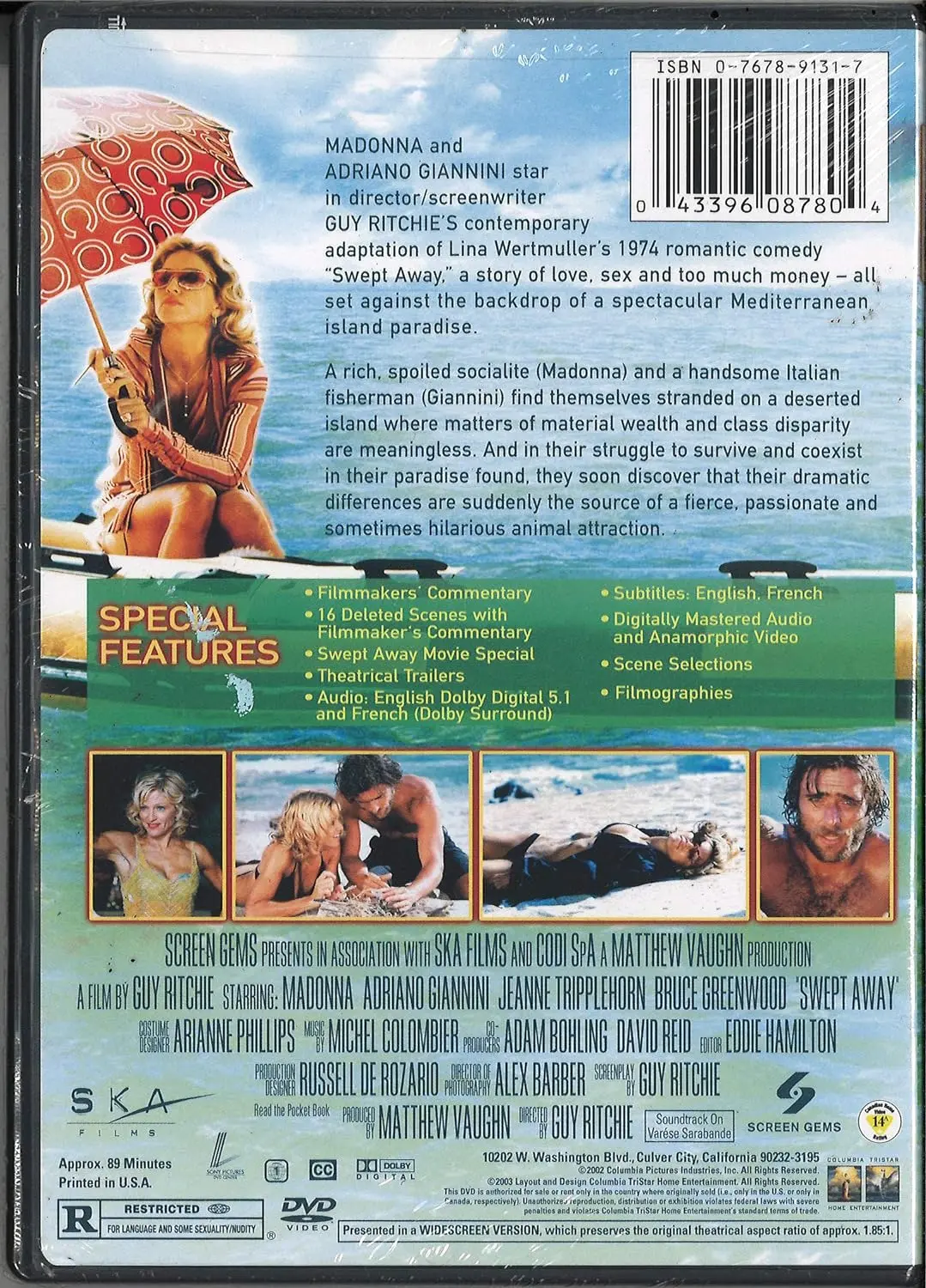 Swept Away - Madonna Dvd (Used) 2