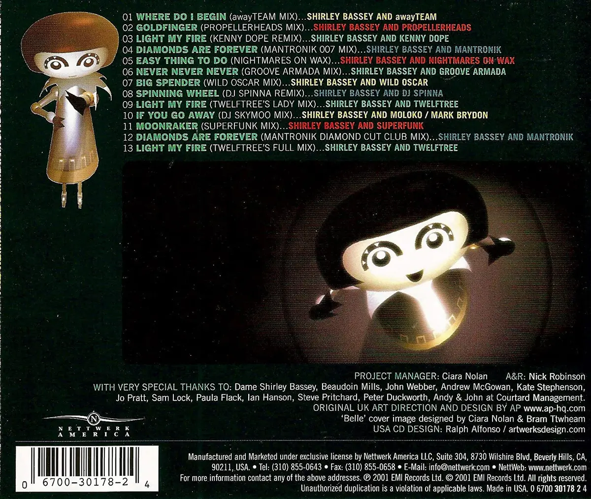 Shirley Bassey - The Remix Album - Used Cd 2