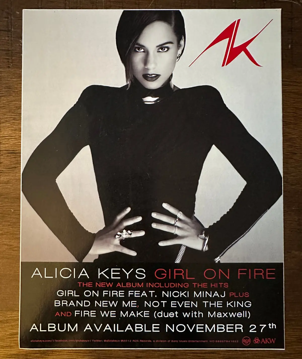 Alicia Keys Window Decal 1