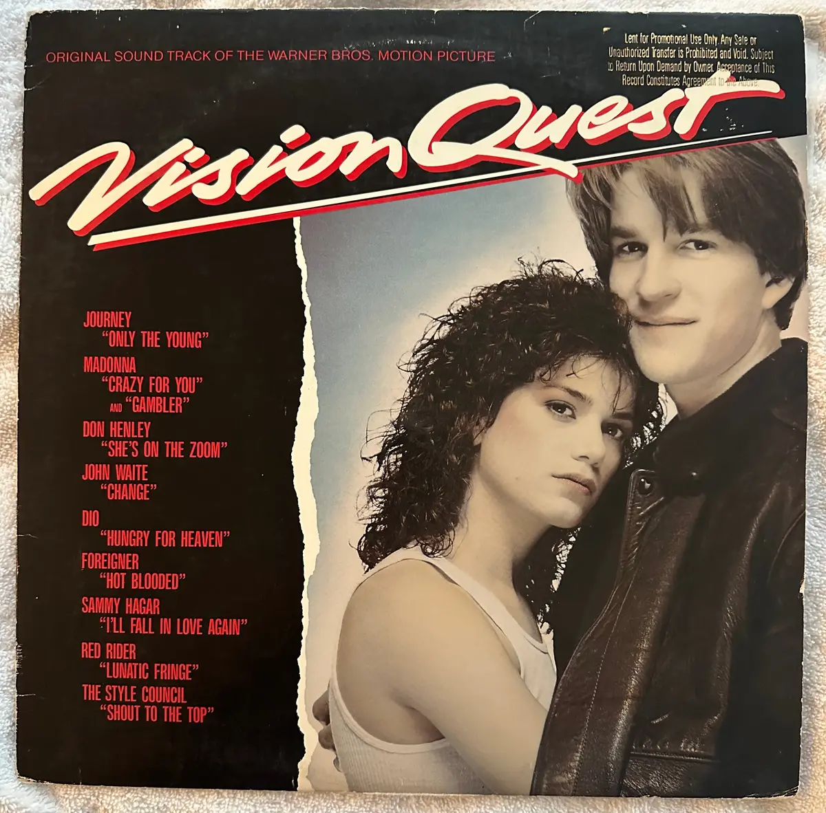 Vision Quest Soundtrack : (Madonna) Used  Promo 1985 Lp Vinyl 1