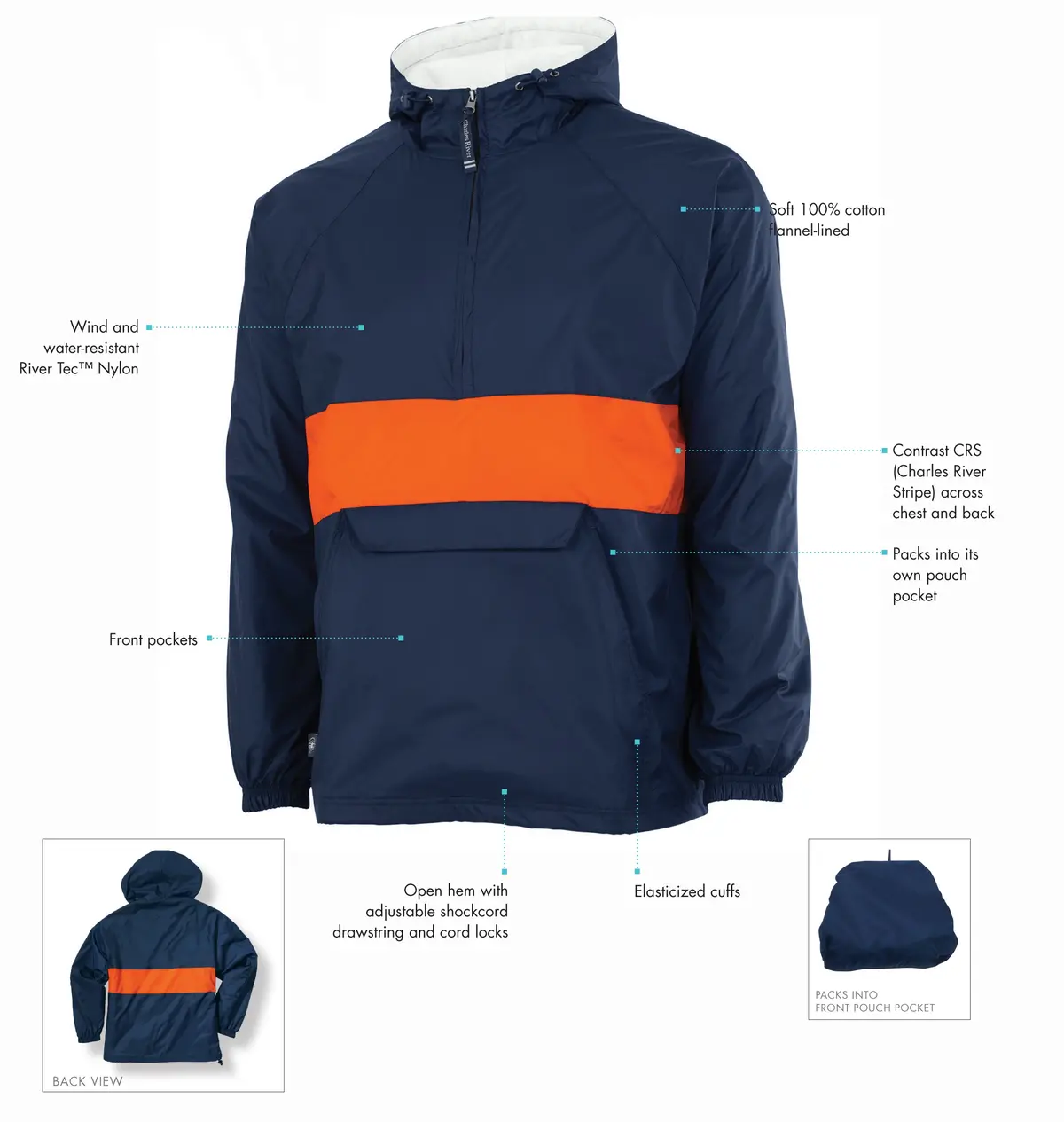 Kappa Kappa Psi Rugby Striped Lined Windbreaker 3