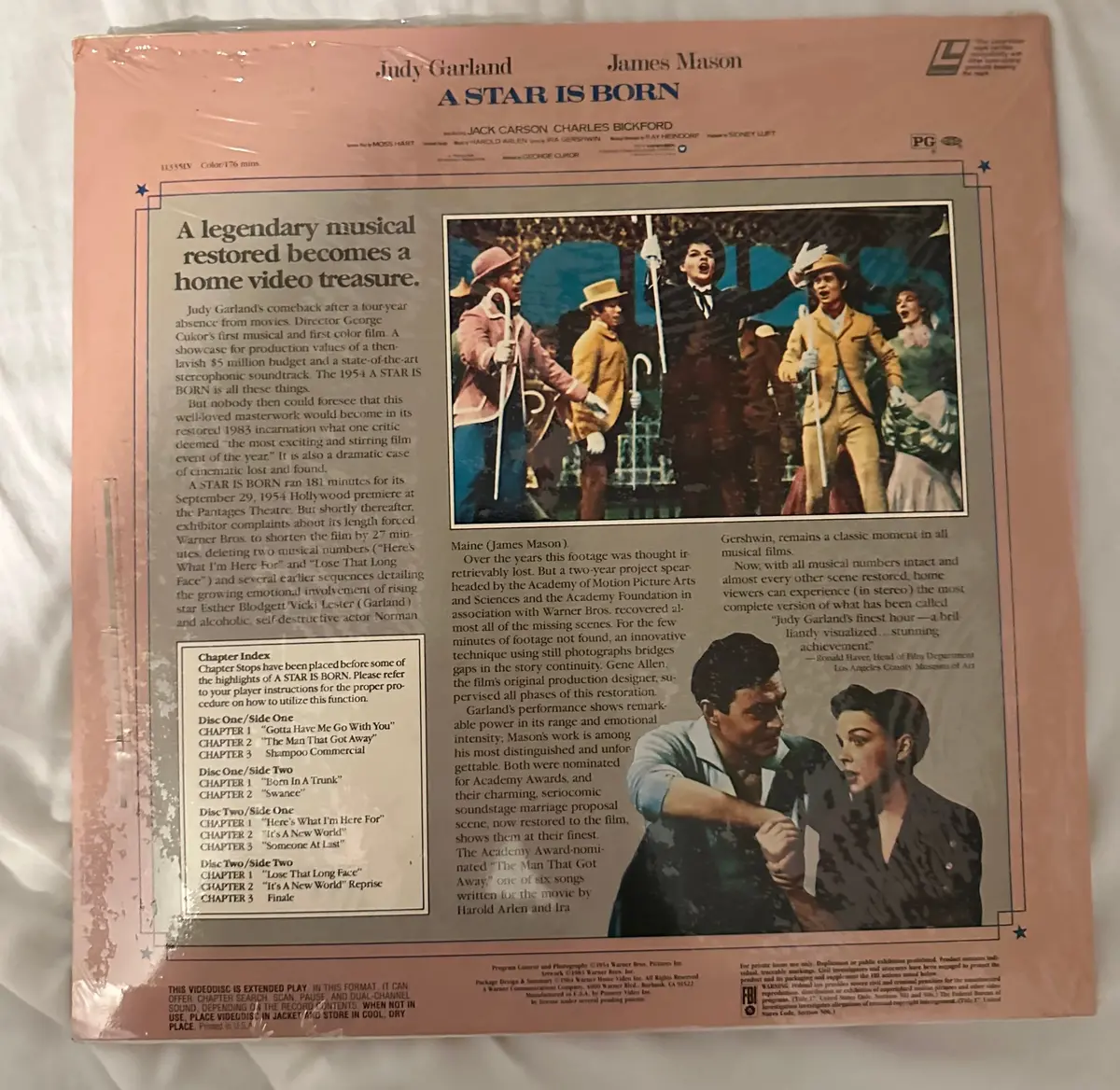 Judy Garland - A Star Is Born Laserdisc - New/Sealed 2