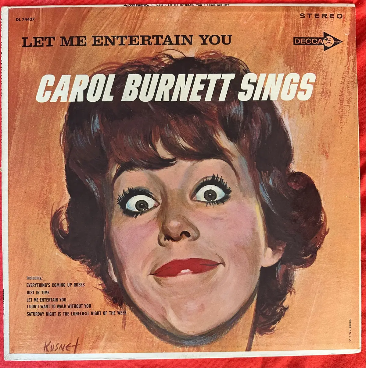 Carol Burnett Sings Original Lp Vinyl -Used 1