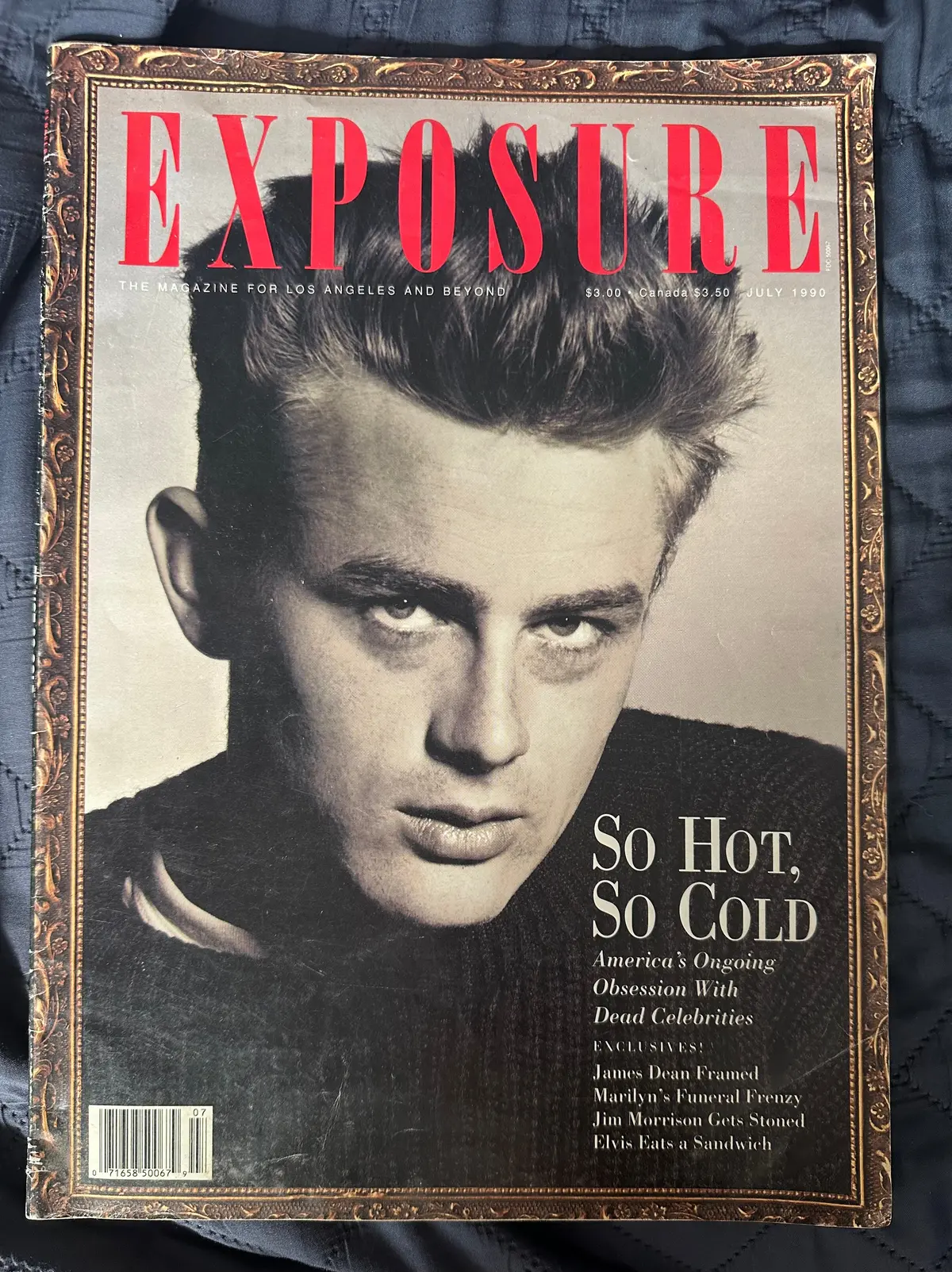 James Dean On Exposure Magazine 1990 , Elvis, And Marilyn - Us Orders Only 1