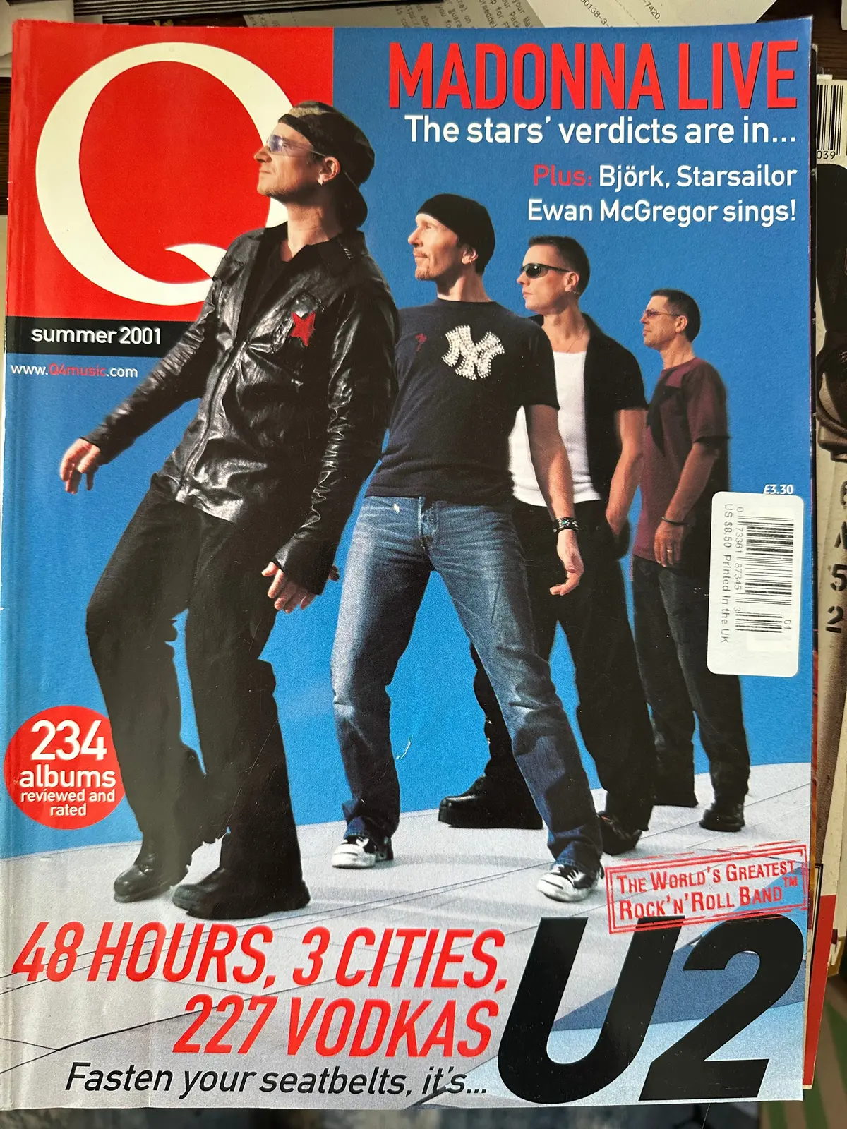 Q Magazine U2 Madonna Llive Drowned World Tour Summer 2001 1