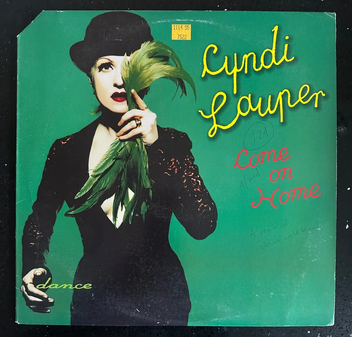 Cyndi Lauper - Come On Home 12" Single Lp Vinyl - Used 1