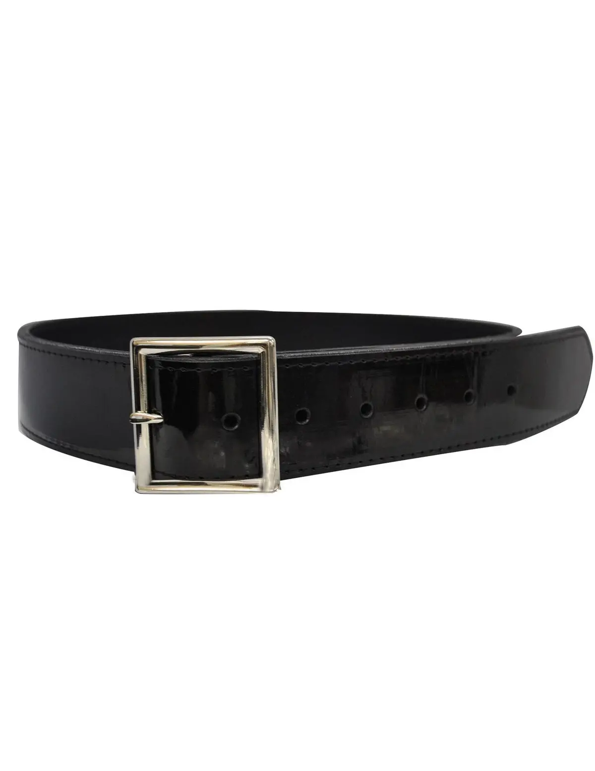 Acs581 1 ¾" Black Patent Leather Belt 1