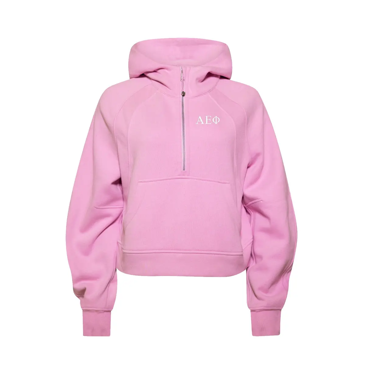 Alpha Epsilon Phi Lululemon Scuba Oversized Half-Zip Hoodie - Pink Frosting 1