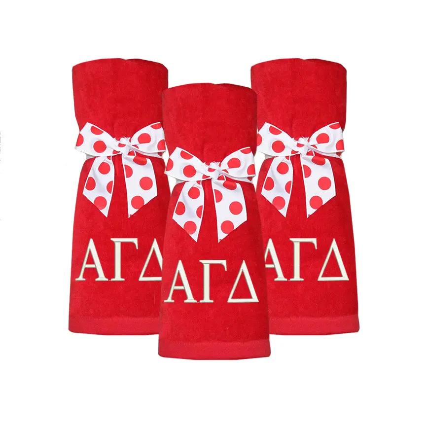 Alpha Gamma Delta Beach Towel 1