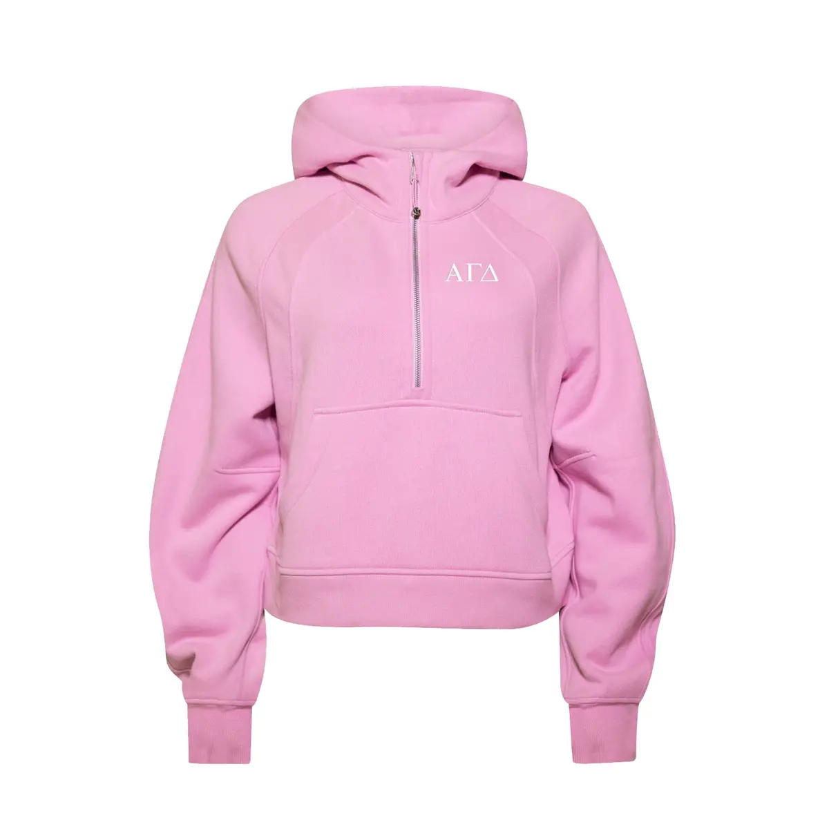 Alpha Gamma Delta Lululemon Scuba Oversized Half-Zip Hoodie - Pink Frosting 1