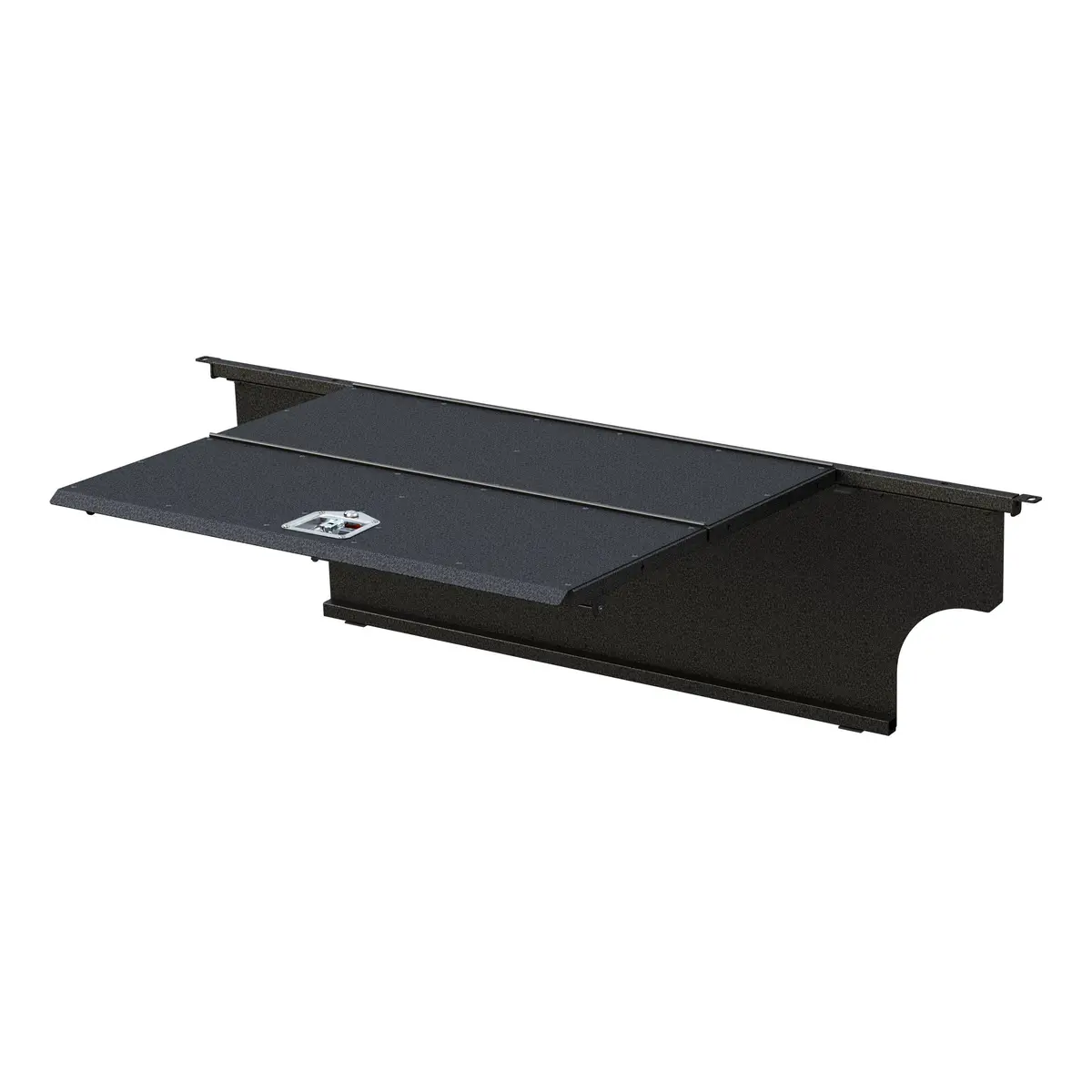 Aries Alc25000-00 Black Aluminum Jeep Wrangler Jk Unlimited Cargo Cover Storage Box Lid, Center Section Only 1