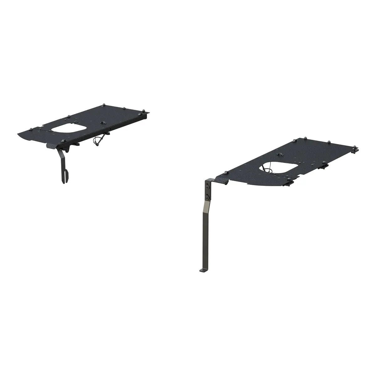 Aries Alc25001-01 Black Aluminum Jeep Wrangler Jk Unlimited Cargo Cover Storage Box Lid, Side Panels Only 1