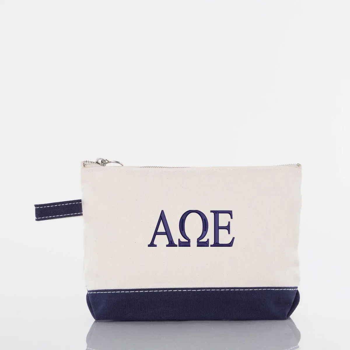 Alpha Omega Epsilon Canvas Cosmetic Bag 1