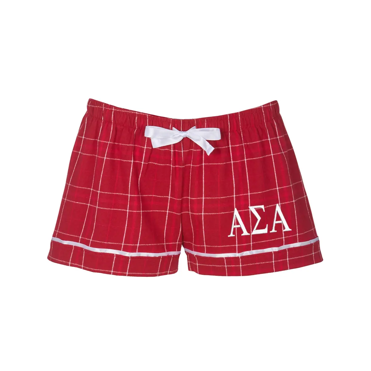 Alpha Sigma Alpha Flannel Boxer Shorts 1
