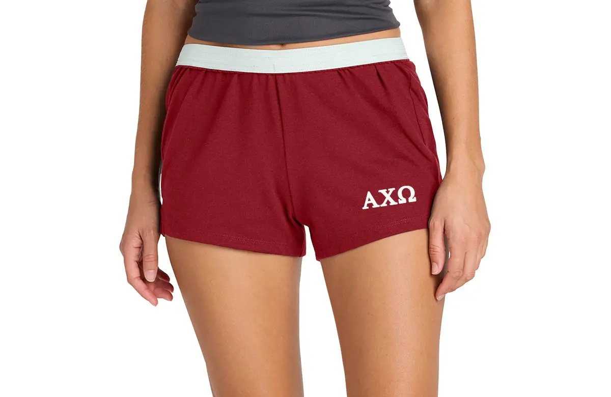 Alpha Chi Omega Jersey Gym Shorts 1