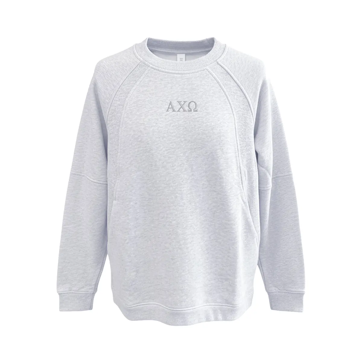 Alpha Chi Omega Lululemon Scuba Oversized Long Crewneck - Letters 1