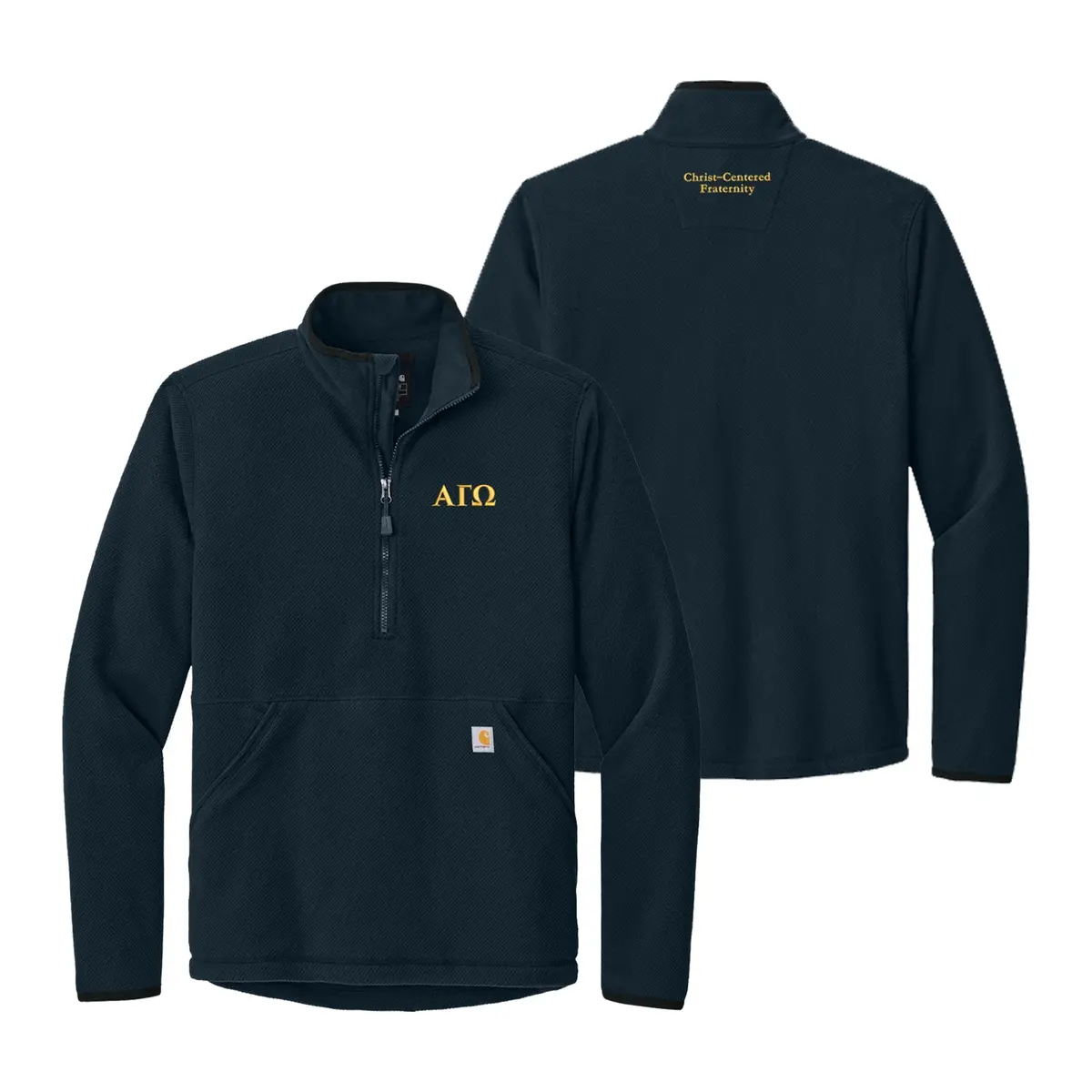 Alpha Gamma Omega Carhartt Textured Half Zip Fleece 1