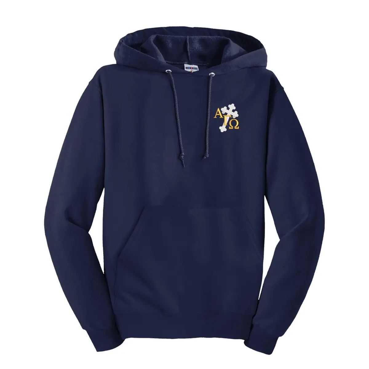 Alpha Gamma Omega Hooded Sweatshirt - Ago Flag Logo 1