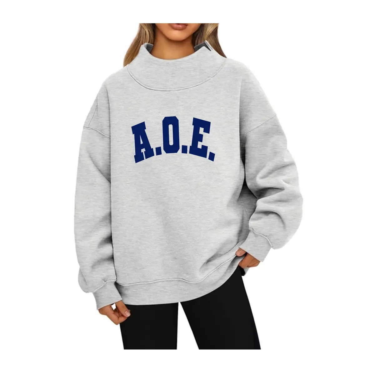 Alpha Omega Epsilon Mock Neck Sweatshirt - A.O.E. 1
