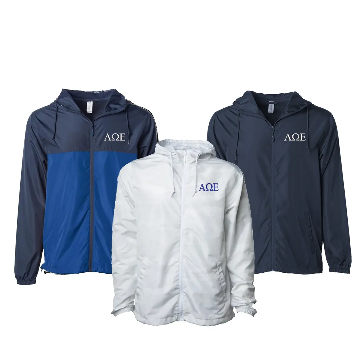 Alpha Omega Epsilon Windbreaker Jacket - Letters 1