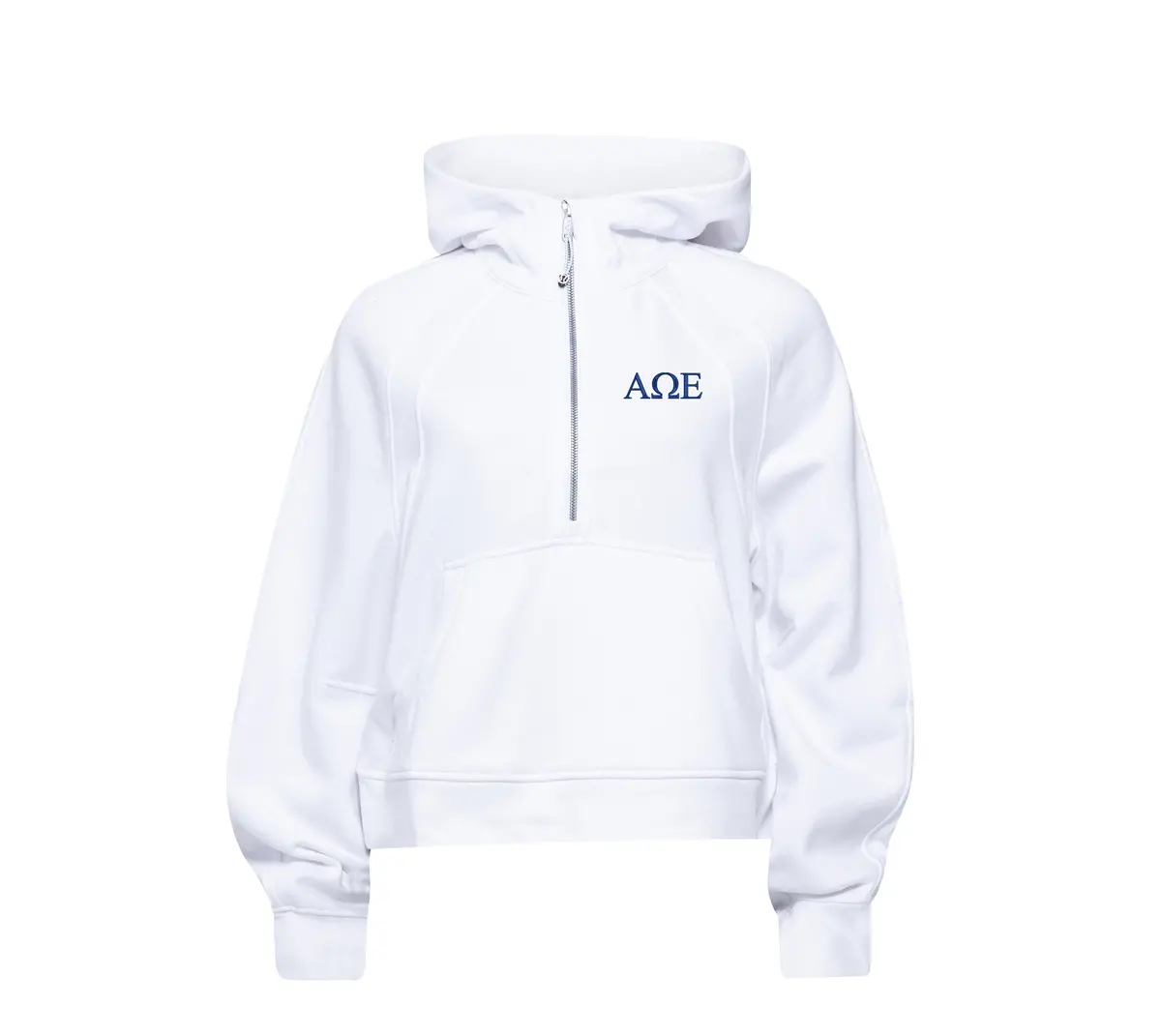 Alpha Omega Epsilon Lululemon Scuba Oversized Half-Zip Hoodie - White 1