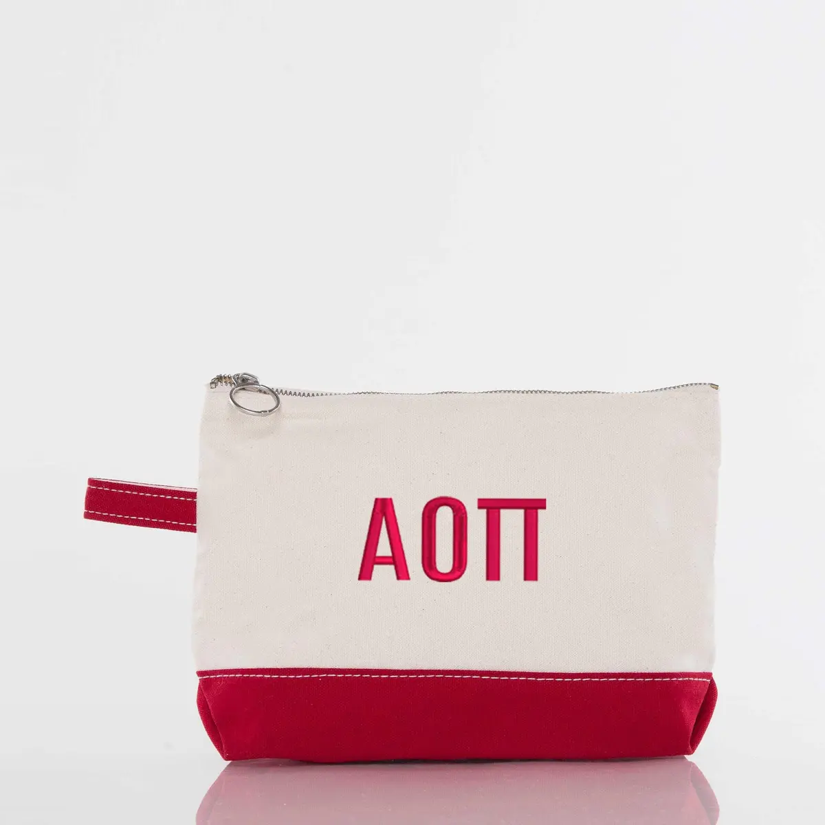 Alpha Omicron Pi Canvas Cosmetic Bag 1