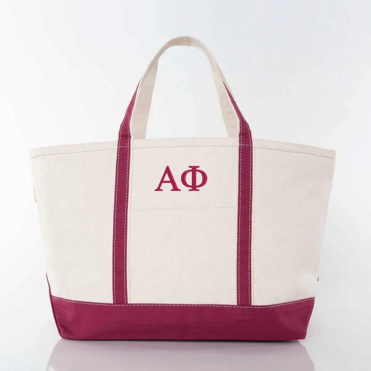 Alpha Phi Large Canvas Tote Bag 1