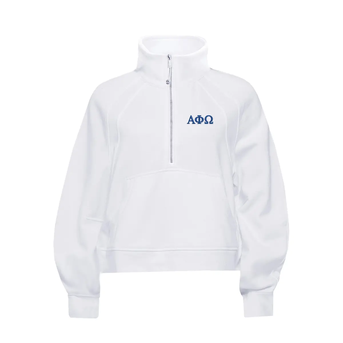 Alpha Phi Omega Lululemon Scuba Oversized Funnel-Neck Half Zip - White 1