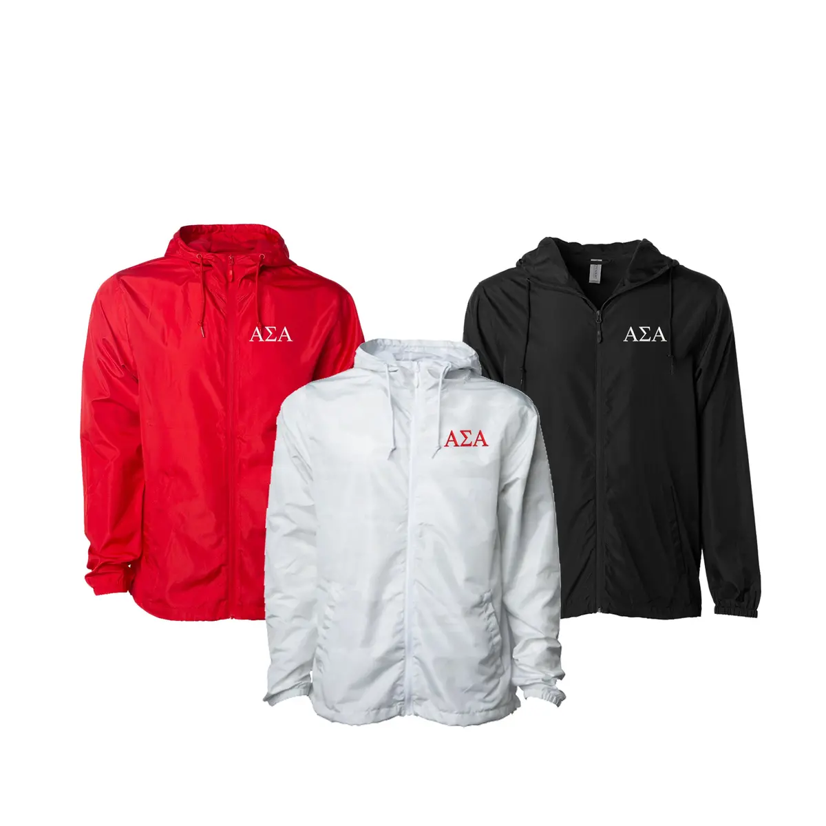Alpha Sigma Alpha Windbreaker Jacket - Letters 1