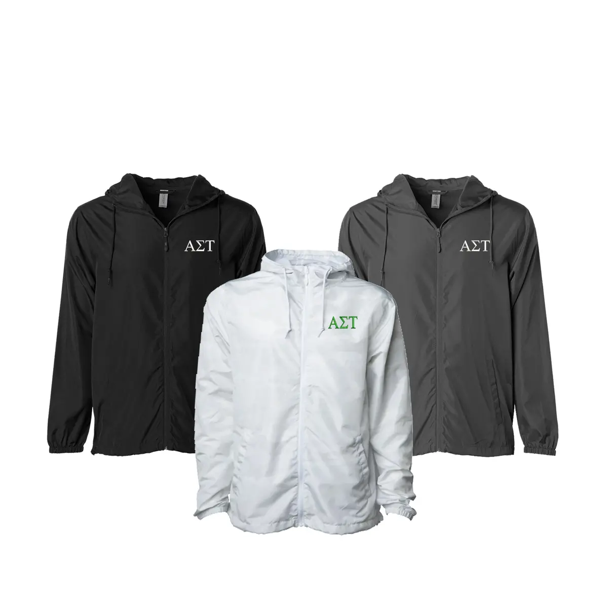 Alpha Sigma Tau Windbreaker Jacket - Letters 1