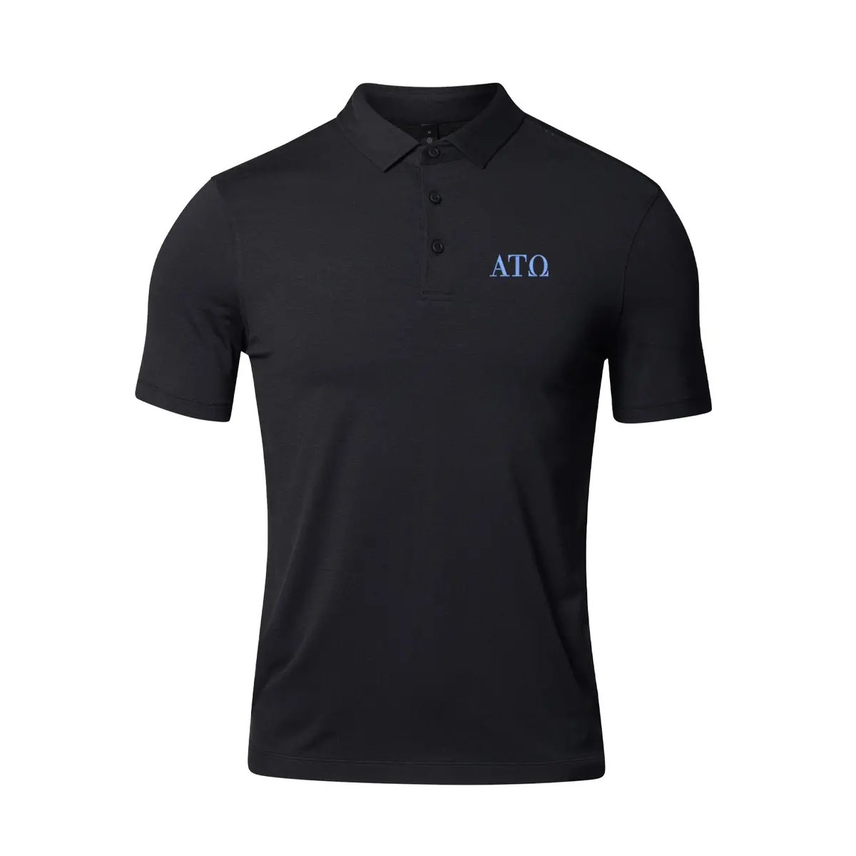 Alpha Tau Omega Lululemon Evolution Short-Sleeve Polo - Black 1