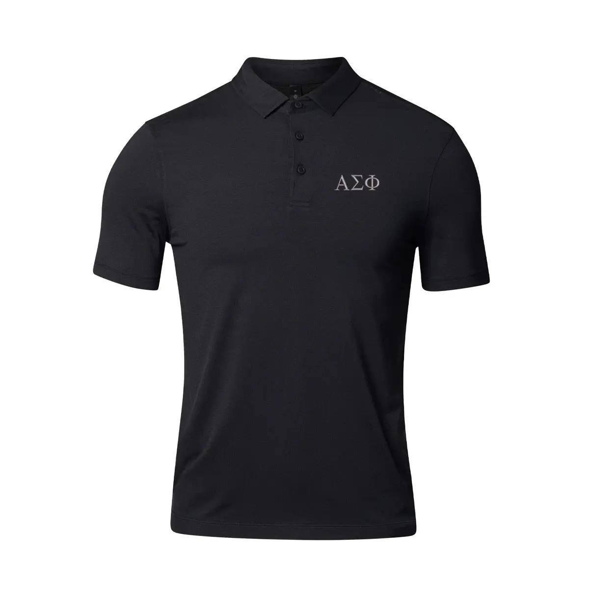 Alpha Sigma Phi Lululemon Evolution Short-Sleeve Polo - Black 1