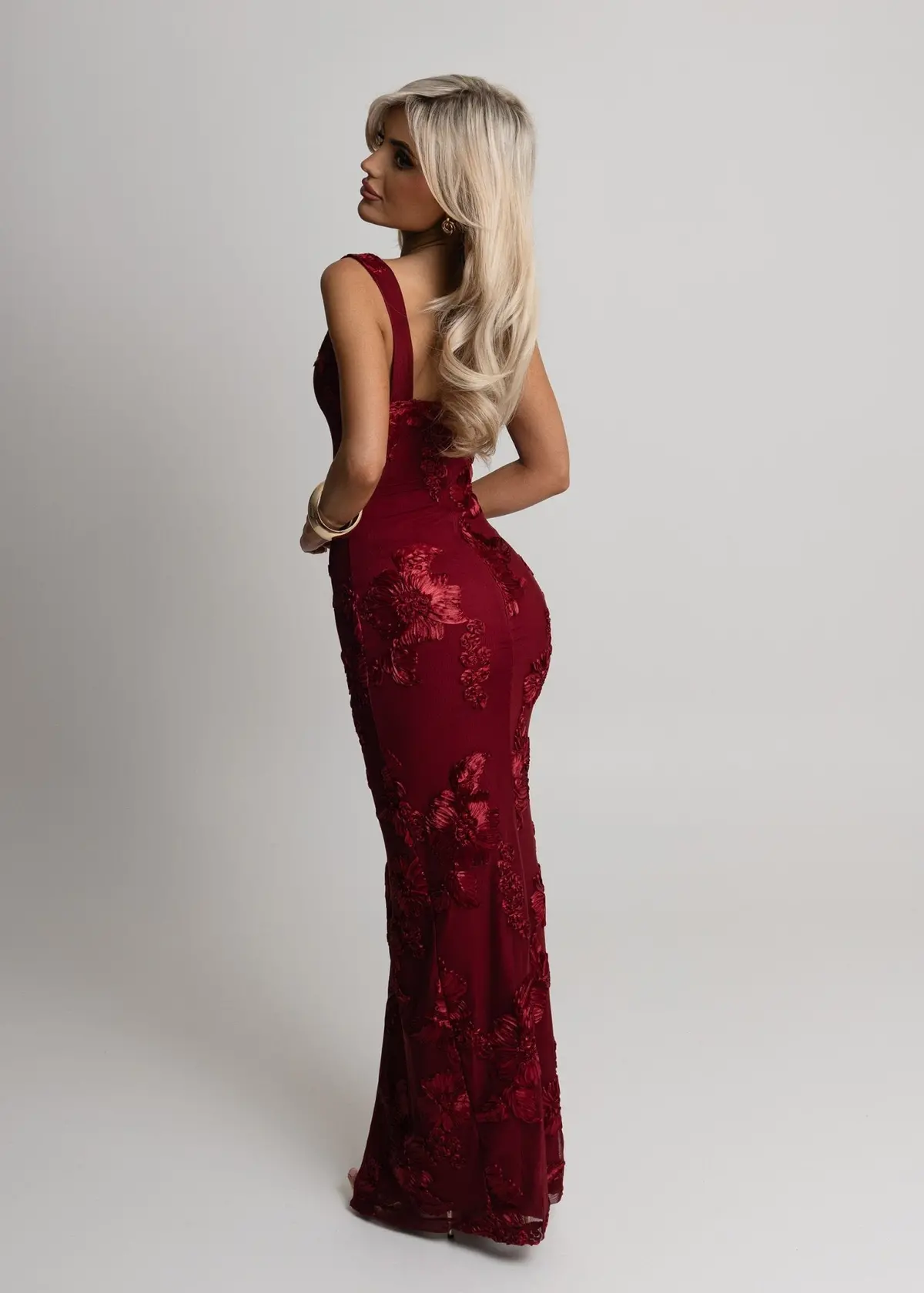 Atomic Heart Maxi Dress - Wine 2