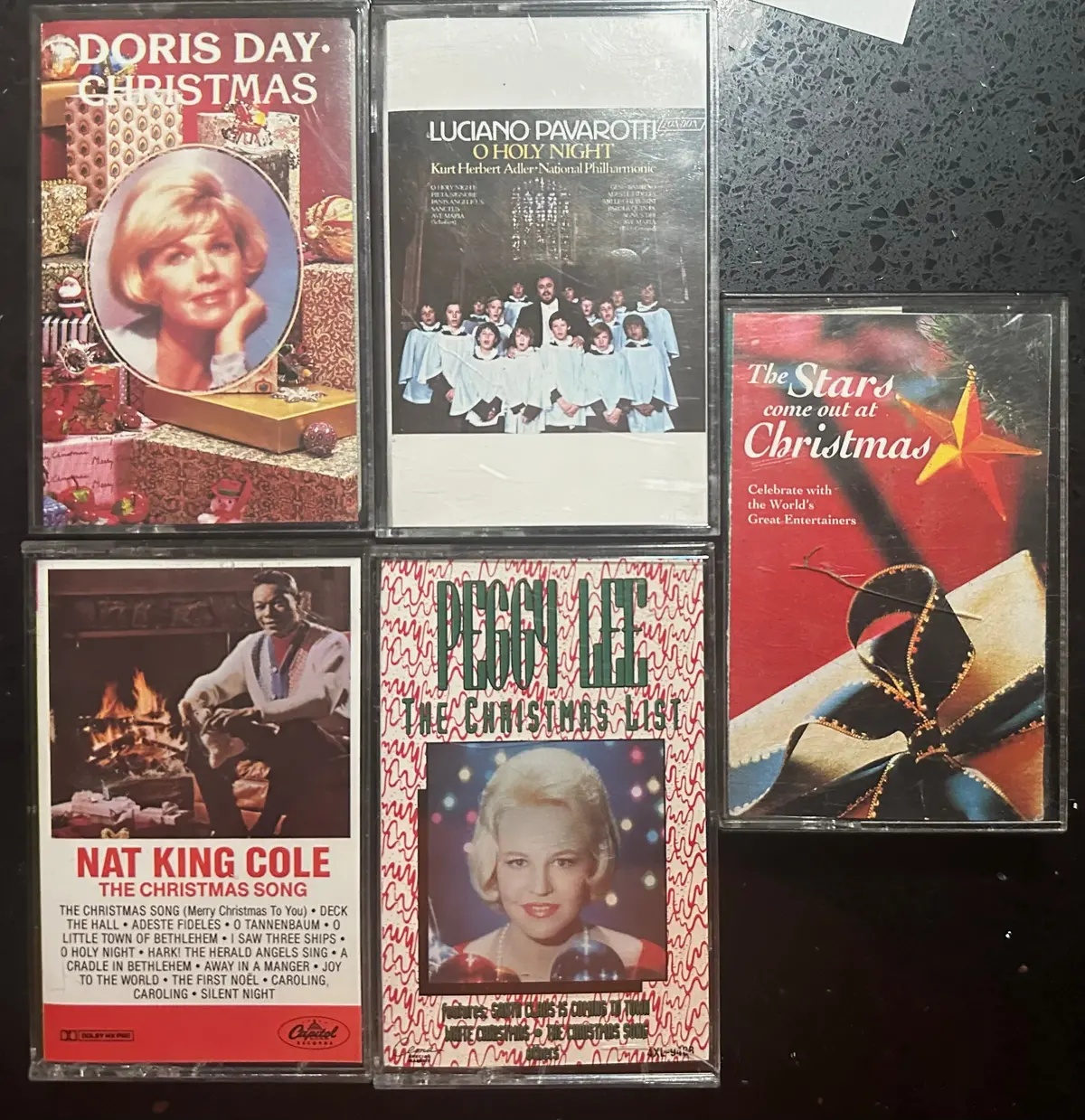 Christmas Cassettes Five Titles Used 1