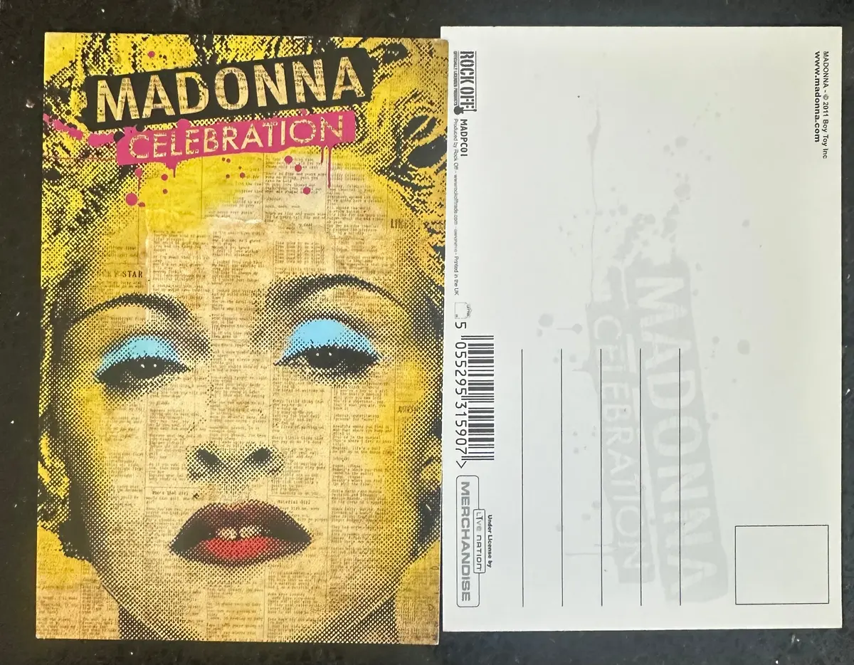 Madonna Celebration Official  Promotional Postcard (1) 1