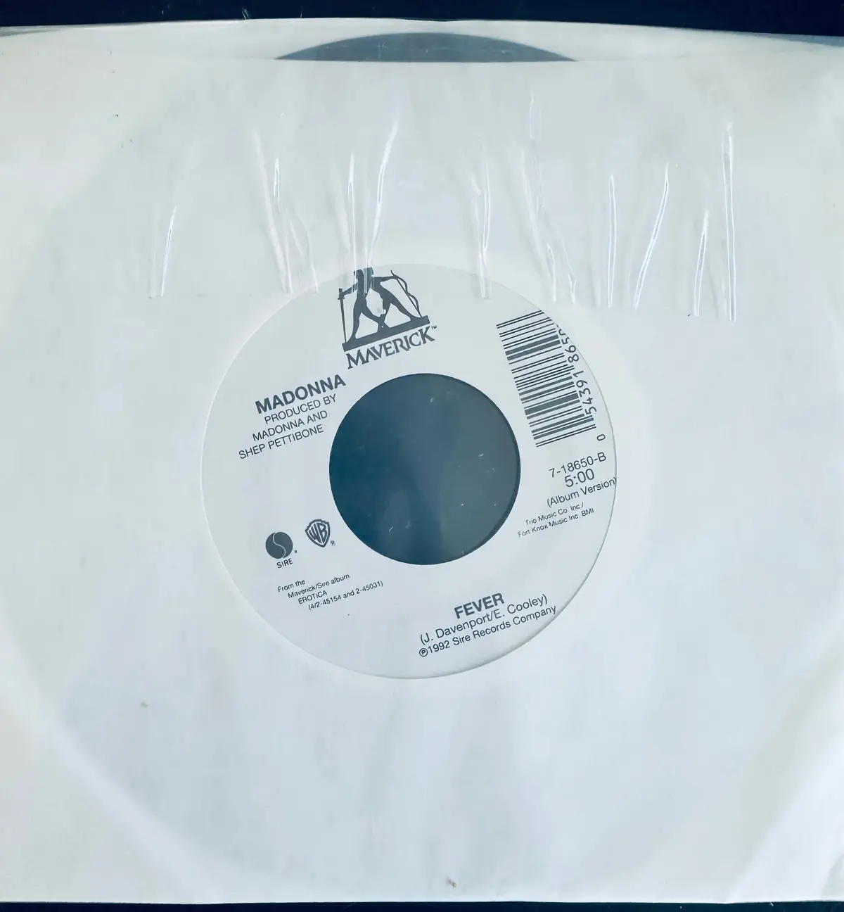 Madonna -- Bad Girl / Fever  45 Record 7" Vinyl 1