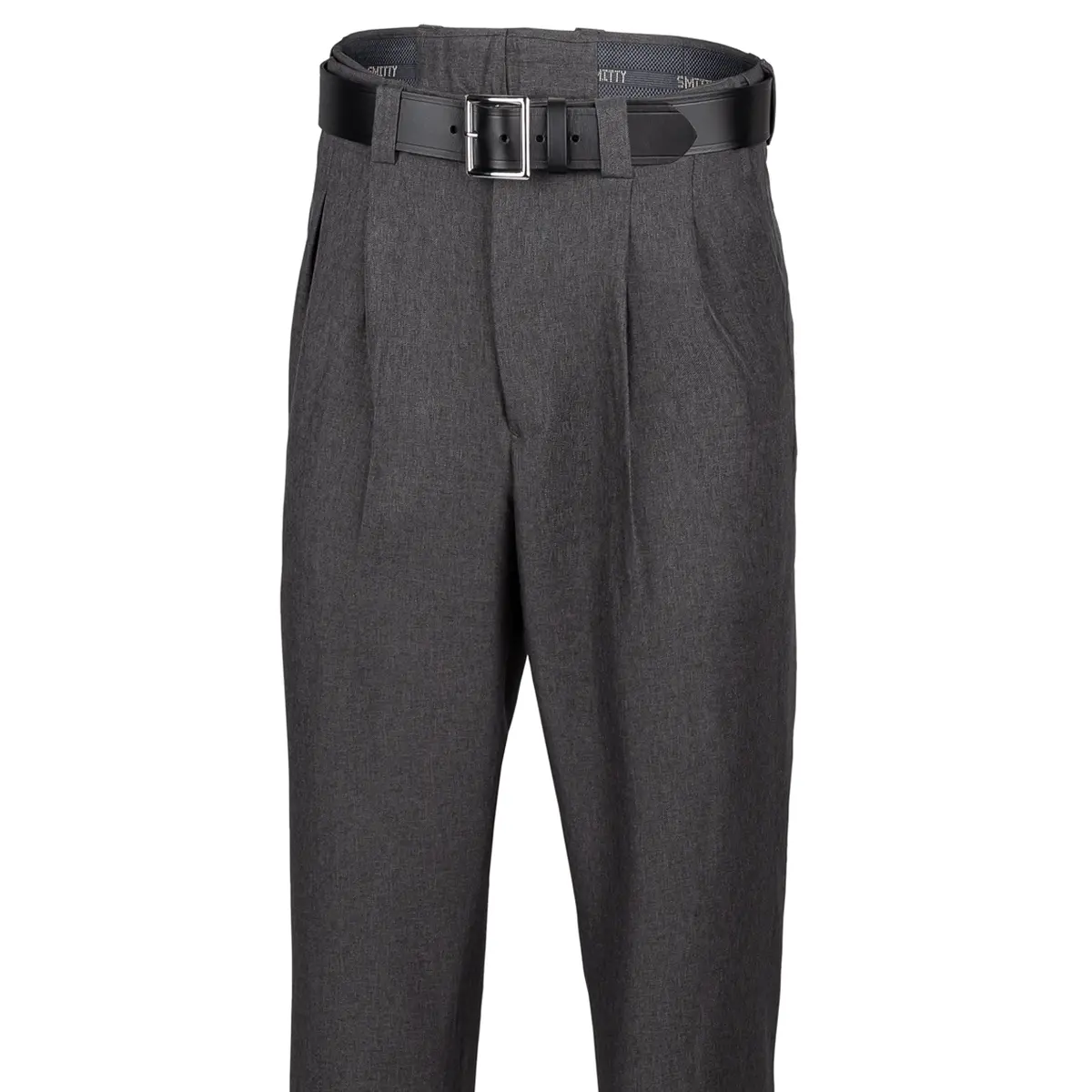 Bbs374 Cg Men's Charcoal Grey Pleated Base Pants W/Expander Waistband 1