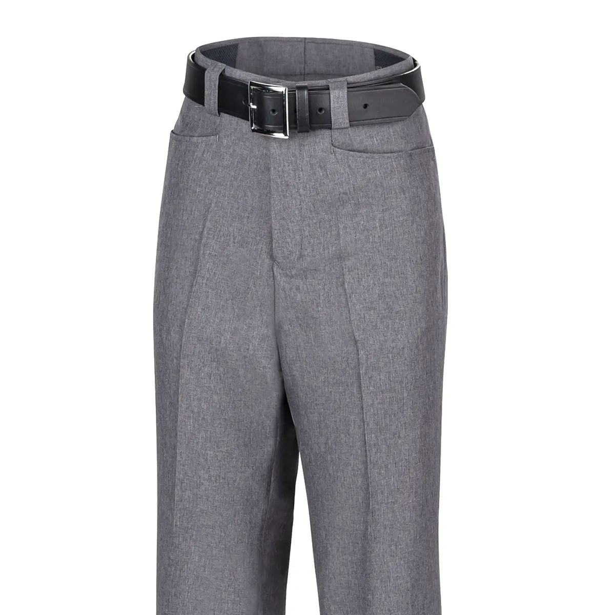 Bbs379 Hg Women's Heather Grey Flat Front Western Pocket Combo Pants 1