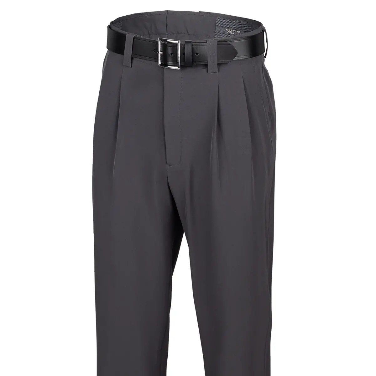 Bbs394 Dg Men's Dark Grey 4-Way Stretch Pleated Base Pants W/ Expander Waistband 1