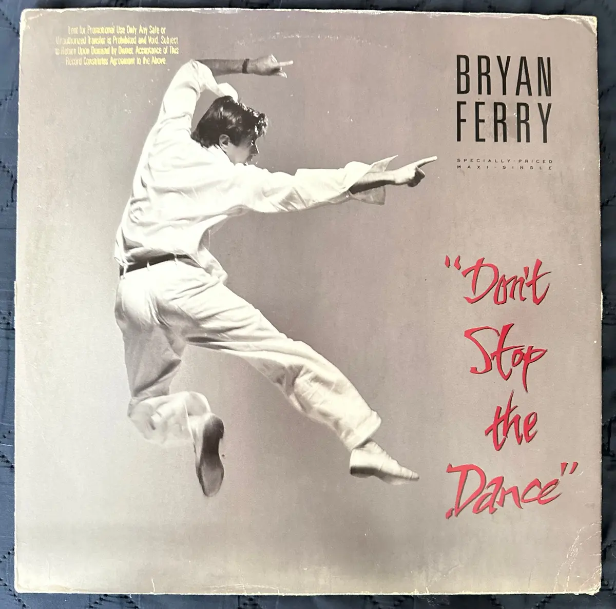 Bryan Ferry Don’T Stop The Dance / Slave To Love 12 Inch Vinyl Used Promo 1