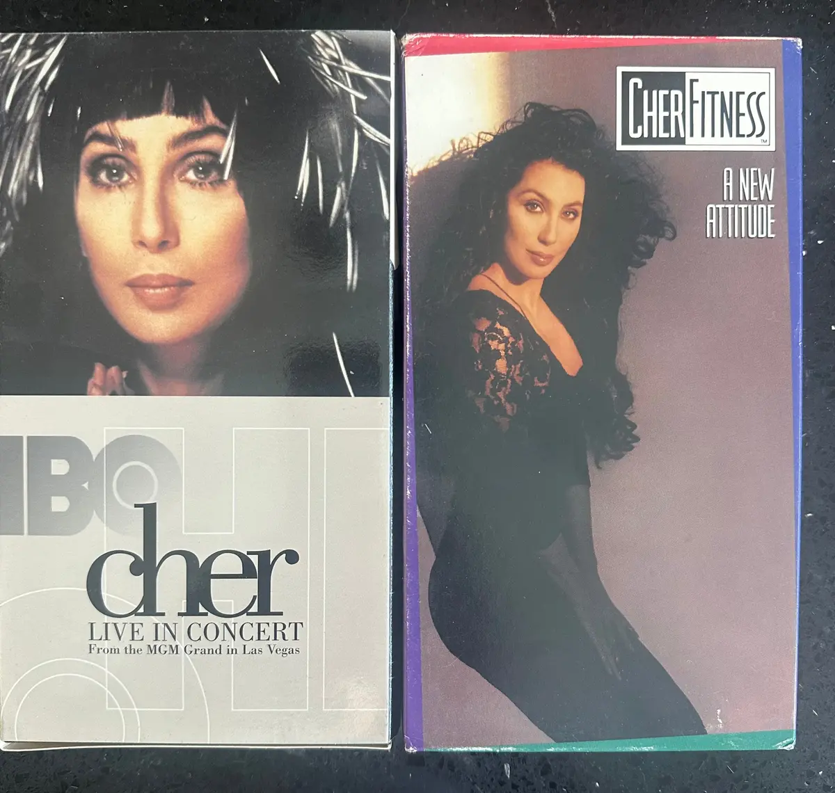 Cher  Hbo Live In Concert Promo Vhs + Cher Fitness Workout Vhs - Used 1