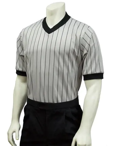 Smitty Dye Sublimated Grey W/Black Pinstripe Men's Basketball/Wrestling Shirt 1