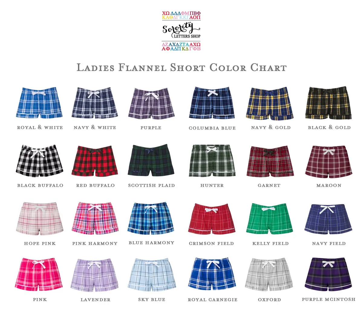 Gamma Phi Beta Flannel Boxer Shorts 8