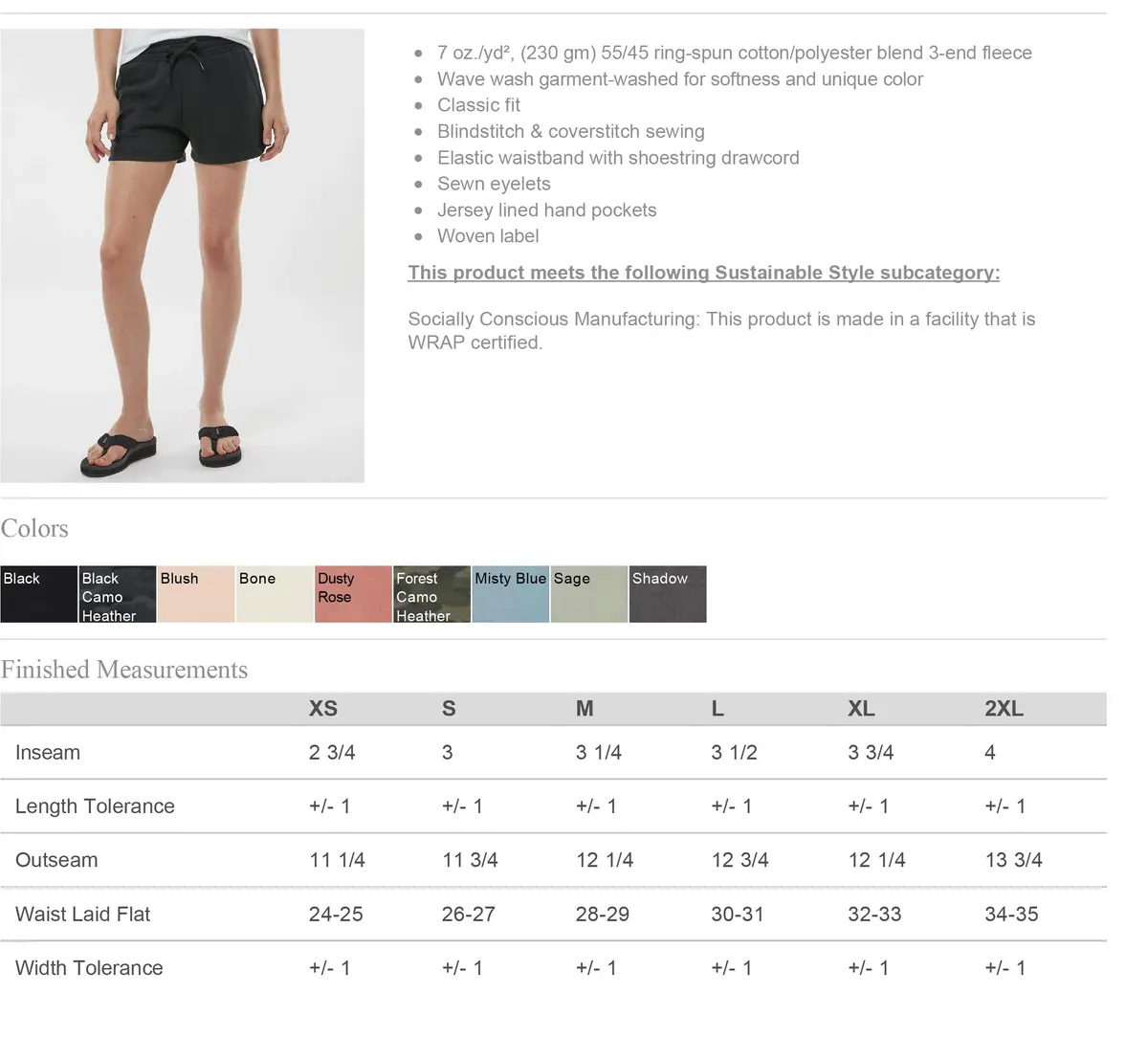 Zeta Tau Alpha Beach Washed Fleece Shorts 6