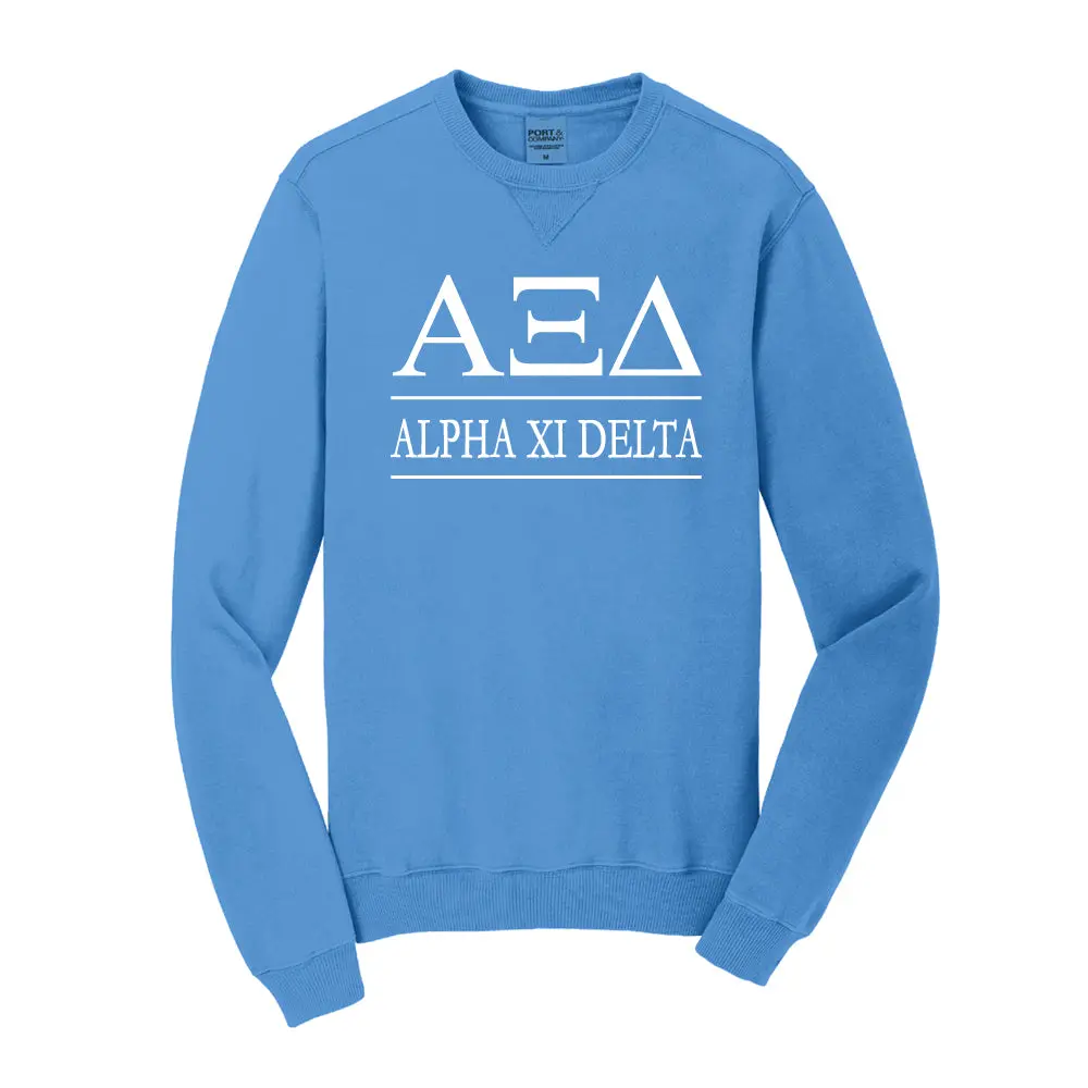 Alpha Xi Delta Vintage Color Crewneck Sweatshirt 6